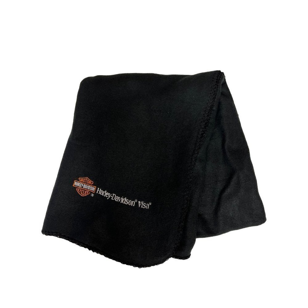 Harley Davidson Visa  Motorcycle Black Travel Roll Up Packable Blanket